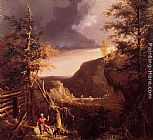 Thomas Cole Daniel Boone Sitting at the Door of His Cabin on the Great Osage Lake, Kentucky painting